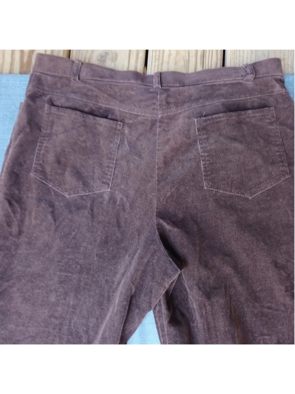 Orvis Pants Womens 14 Brown Corduroy Chino Casual Stretch Flex Flat Front